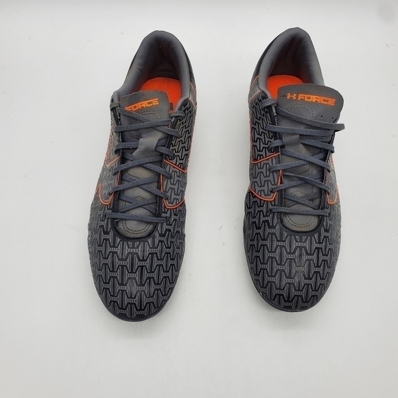 Under Armour Men's UA Corespeed Force 2.0 FG Cleats Shoes Size 13 Grey Orange - Picture 4 of 16